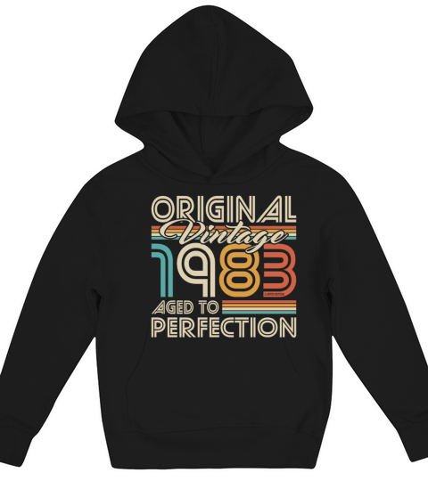 40th birthday vintage 1983 aged to perfection Kids Hoodie