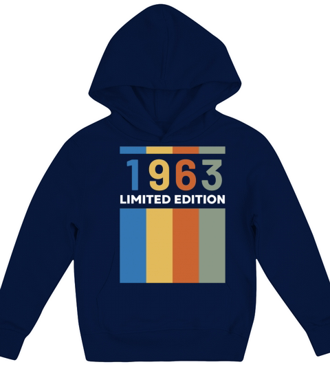 60 Years Vintage 1963 Retro 60th Birthday Kids Hoodie