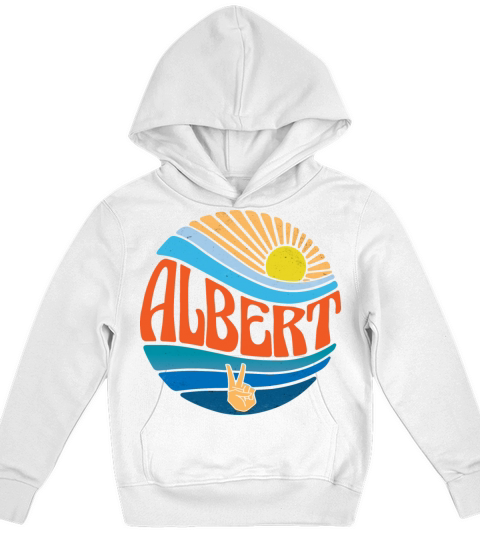 Albert Shirt Vintage Sunset Albert Groovy Tie Dye Kids Hoodie
