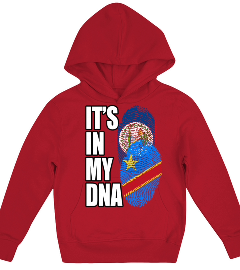 Belizean And Congolese Mix Heritage DNA Flag Kids Hoodie