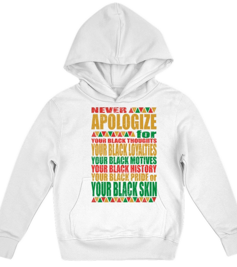 BLM Black African Pride Black History Month Kids Hoodie