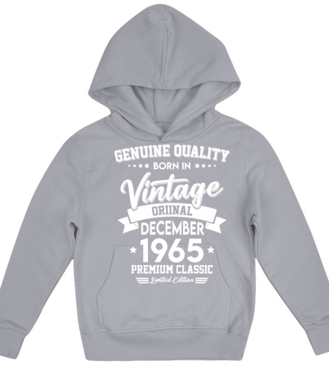 Born In December 1965 Original Vintage Kids Hoodie