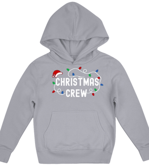 Christmas Crew Lights Hat Matching Pajama Group Kids Hoodie
