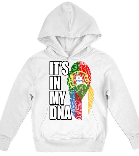 Comoran And Portuguese Mix Heritage DNA Flag Kids Hoodie