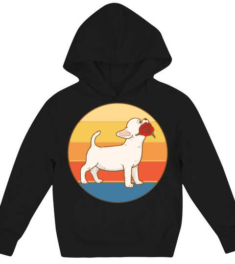 Cute Chihuahua Dog Breed Vintage Retro Sunset Kids Hoodie