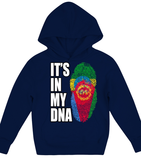 Ethiopian And Eritrean Mix Heritage DNA Flag Kids Hoodie