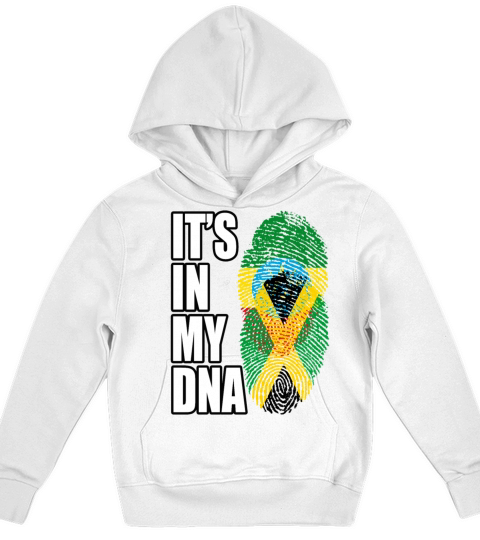 Ethiopian And Jamaican Mix Heritage DNA Flag Kids Hoodie
