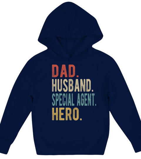 Special Agent Dad Husband Hero Kids Hoodie