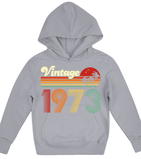 Vintage 1973 Retro Men Woman 50th Birthday Gift Kids Hoodie