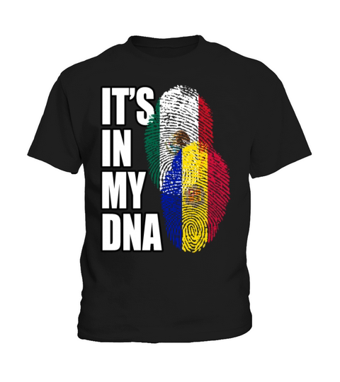 Andorran And Mexican Mix Heritage DNA Flag Kids T-Shirt