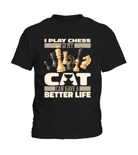 Chess Cat Kids T-Shirt
