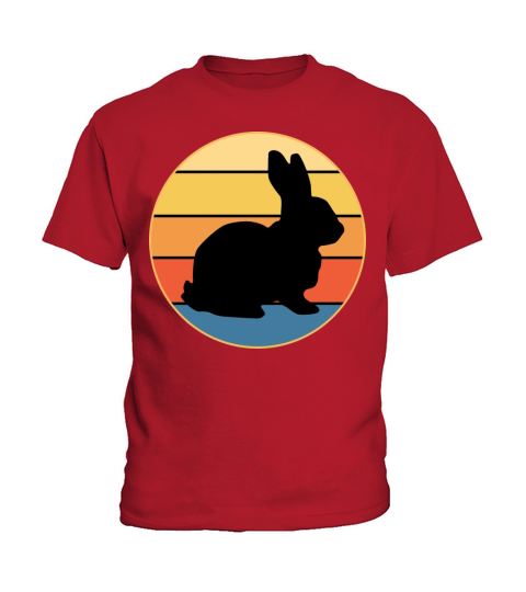 Cute Rabbit Bunny Retro Sunset Vintage Animal Pet Kids T-Shirt