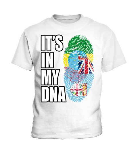 Fijian And Ethiopian Mix Heritage DNA Flag Kids T-Shirt