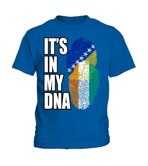 Ivorian And Bosnian Mix Heritage DNA Flag Kids T-Shirt