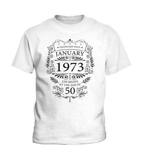 January 1973 Birthday Vintage 50th Birthday Kids T-Shirt