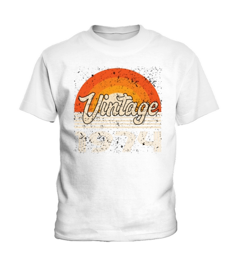 Vintage 1974 Birthday Retro Kids T-Shirt