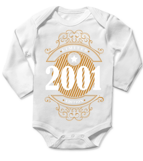 2001 Limited Edition Birthday Long Sleeve Baby One-Piece