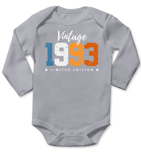 30 Years Vintage 1993 Retro 30th Birthday Long Sleeve Baby One-Piece