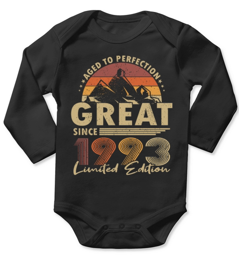 30th birthday vintage 1993 great since 1993 Long Sleeve Baby One-Piece