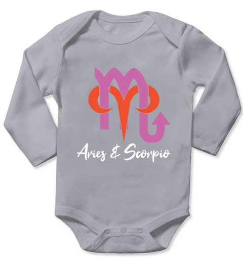 Aries and Scorpio Couples Horoscope Zodiac Long Sleeve Baby One-Piece