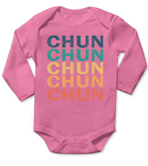 Chun Name T Shirt - Chun Vintage Retro Name Gift I Long Sleeve Baby One-Piece