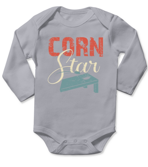 Cornhole Corn Star Long Sleeve Baby One-Piece