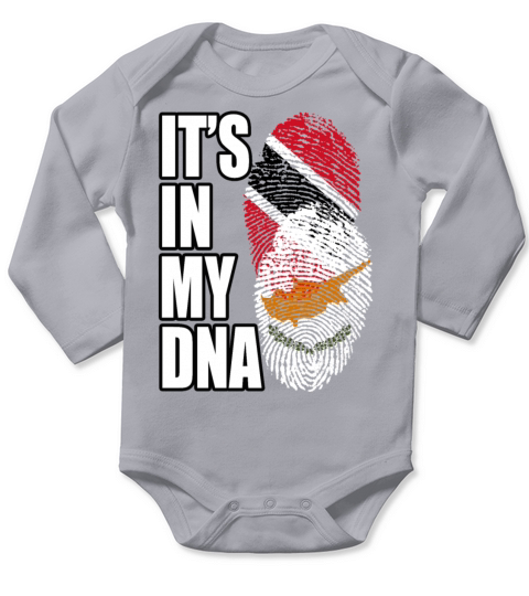 Cypriot And Trinidad Tobago Mix Heritage DNA Flag Long Sleeve Baby One-Piece
