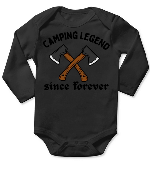 funny camping t-shirt - ax Long Sleeve Baby One-Piece