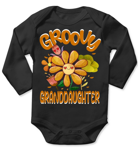 Groovy Granddaughter Family Matching Vintage Long Sleeve Baby One-Piece