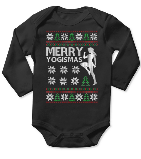 Merry yogisms ugly Christmas sweater Long Sleeve Baby One-Piece