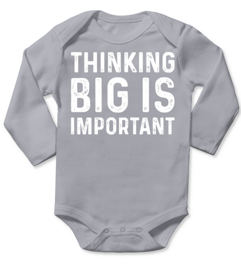 Motivational Entrepreneur - Thinking Big Is Import Long Sleeve Baby One-Piece