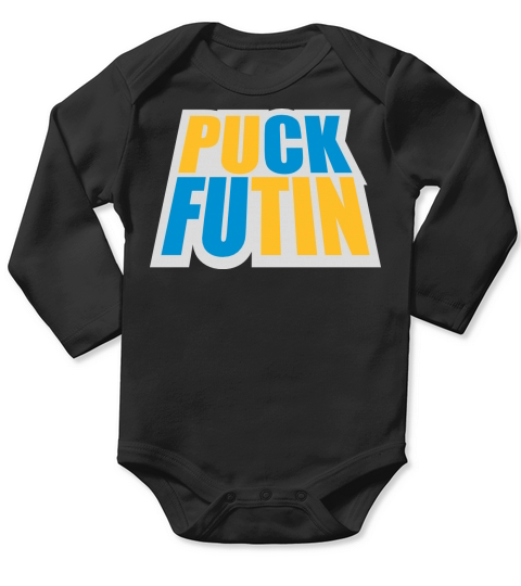 puck futin logo design Long Sleeve Baby One-Piece