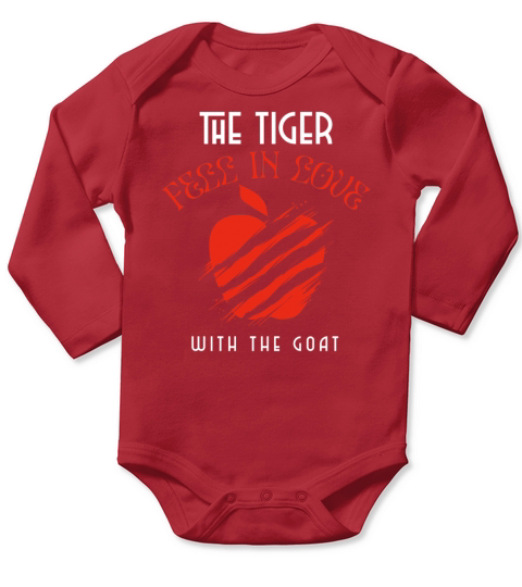 The tiger fell in love with the goat Long Sleeve Baby One-Piece