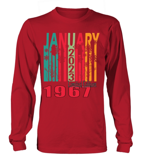 1967 January vintage birthday Long sleeved Unisex