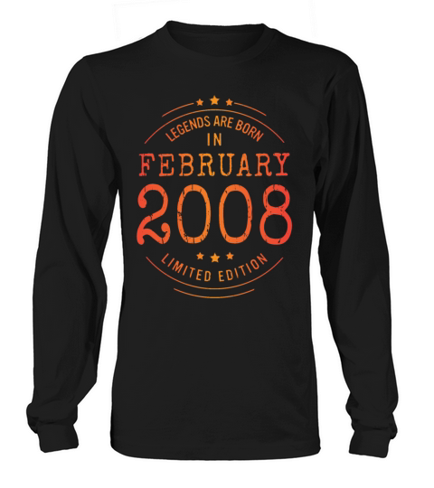 Birthday February 2008 Limited Edition Vintage Long sleeved Unisex