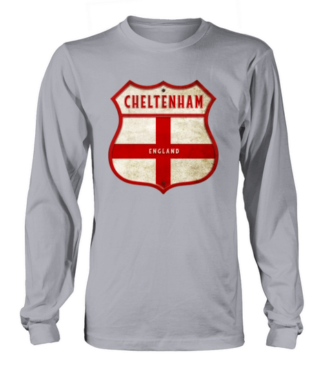 Cheltenham England flag coat of arms design Long sleeved Unisex