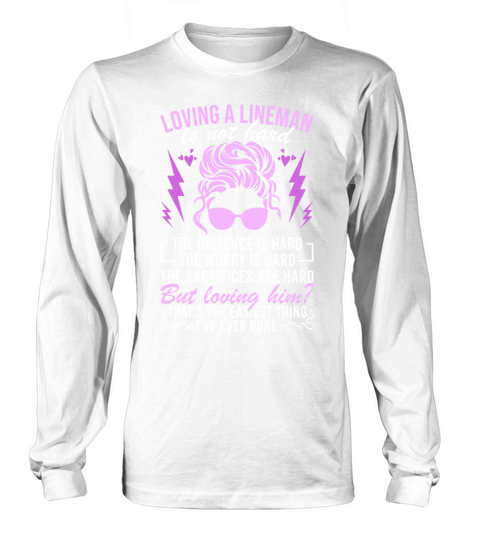 Electrical Linemans Wife Lineman Spouse Funny Long sleeved Unisex