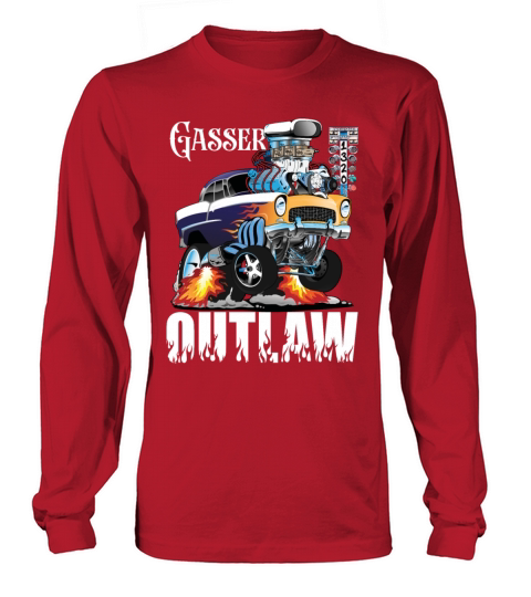 Gasser Outlaw Class Vintage Drag Racing Race Car Long sleeved Unisex