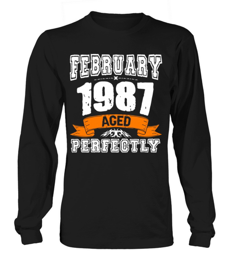 January 1987 Vintage Birthday Present Long sleeved Unisex