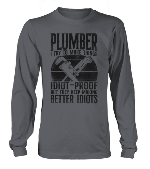 Plumbing Plumber Vintage Retro Long sleeved Unisex