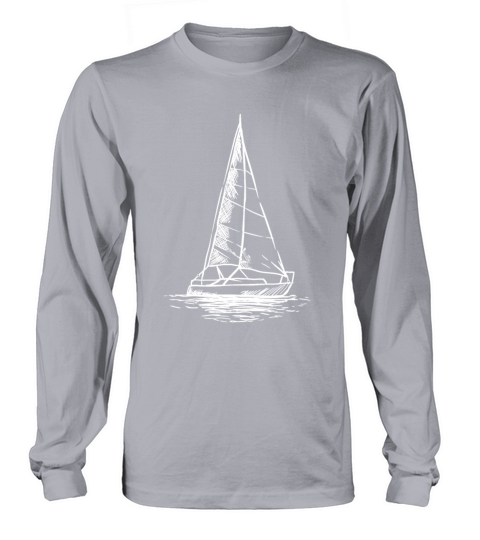 Sailor Boating Anchor - Simple Line Drawing Sailbo Long sleeved Unisex