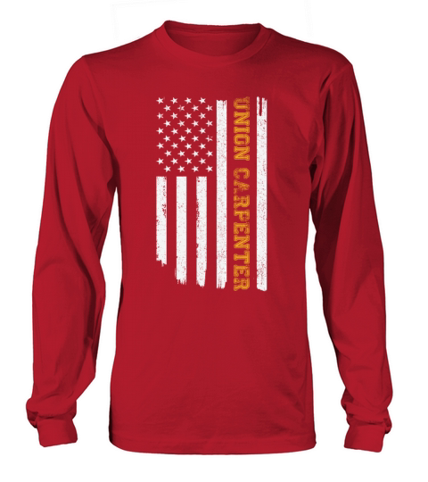 Vintage American USA Flag Union Carpenter Woodwork Long sleeved Unisex