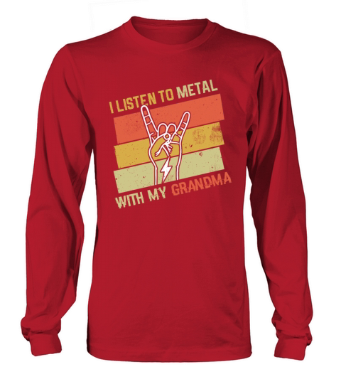 Vintage Metal With Grandmom Metal Kid Music Lover Long sleeved Unisex