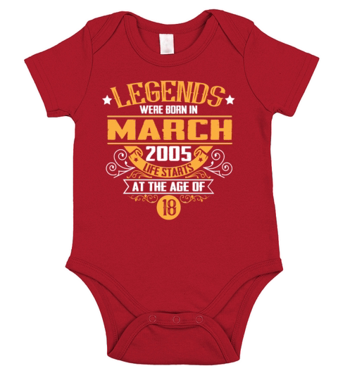 18th Birthday Gifts March 2005 Vintage Sayings Short Sleeve Baby One-Piece