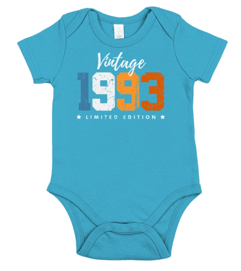 30 Years Vintage 1993 Retro 30th Birthday Short Sleeve Baby One-Piece