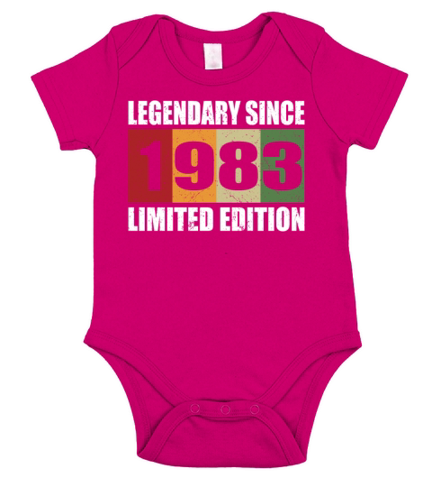 40th birthday vintage 1983 legendary since 1983 Short Sleeve Baby One-Piece