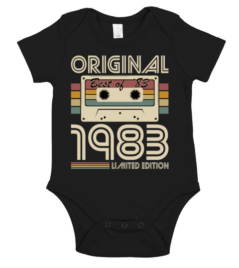 40th birthday vintage 1983 original best of 1983 Short Sleeve Baby One-Piece