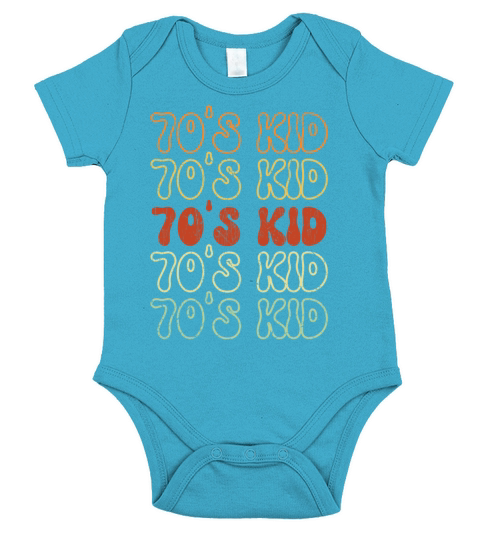 70s Kid 1970 Vintage Seventies Party 1970s Short Sleeve Baby One-Piece
