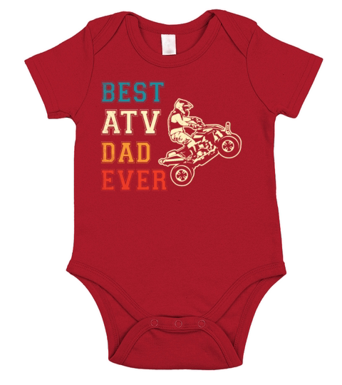 all terrain vehicles Best DAD retro vintage theme Short Sleeve Baby One-Piece