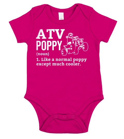 all terrain vehicles POPPY funny definition theme Short Sleeve Baby One-Piece